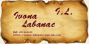 Ivona Labanac vizit kartica